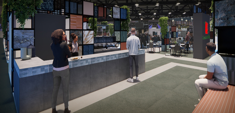 New Ceramics of Italy booth at Coverings 2023